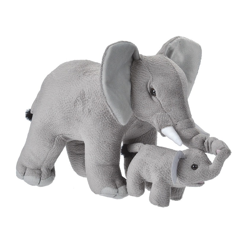 Afbeelding Grijze olifanten knuffels 38 cm knuffeldieren door Animals Giftshop