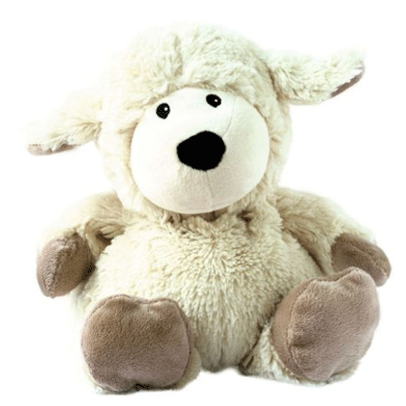 Grijze schapen heatpack/coldpack knuffels 33 cm knuffeldieren
