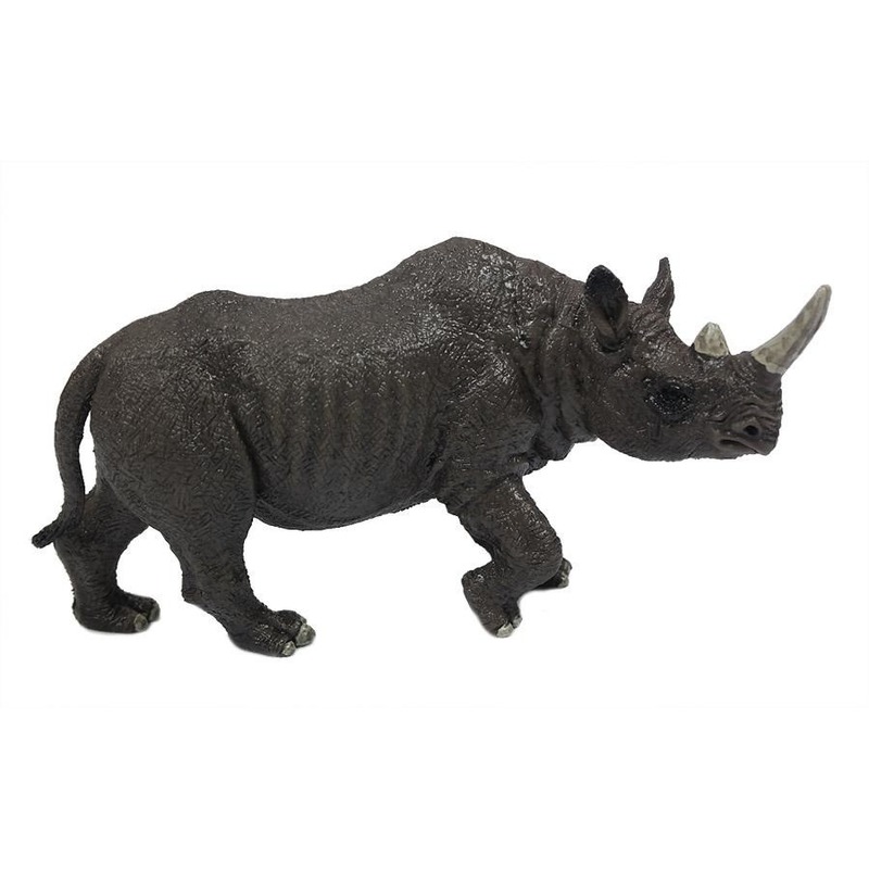 Afbeelding Grijze speelgoed neushoorn 12 cm door Animals Giftshop