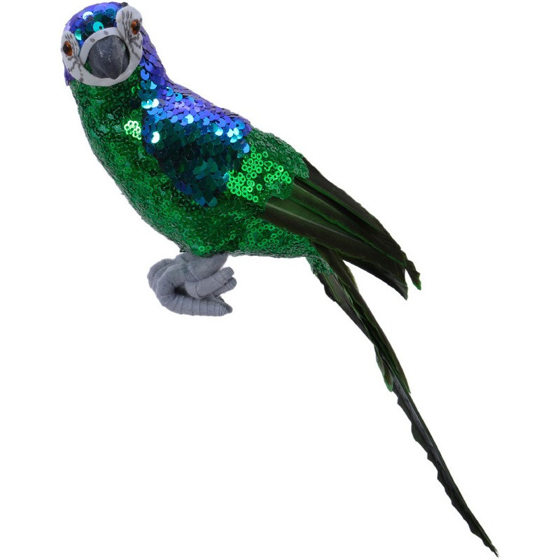 Afbeelding Groen woondecoratie beeld papegaai vogel 30 cm door Animals Giftshop