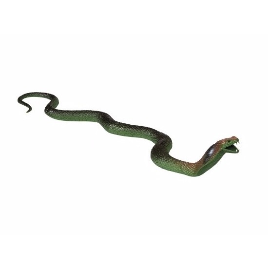 Groene cobra gemaakt van rubber 80cm