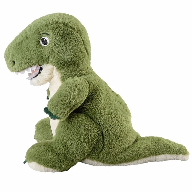 Groene dinosaurussen heatpack/coldpack knuffels 35 cm knuffeldieren