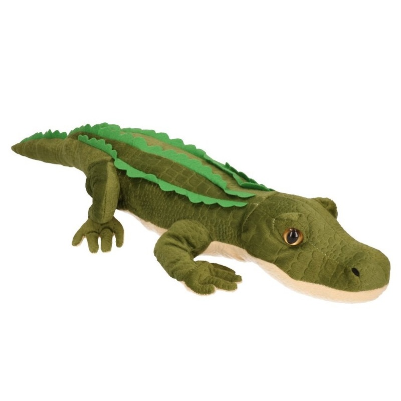 Groene grote pluche knuffel krokodil 70 cm