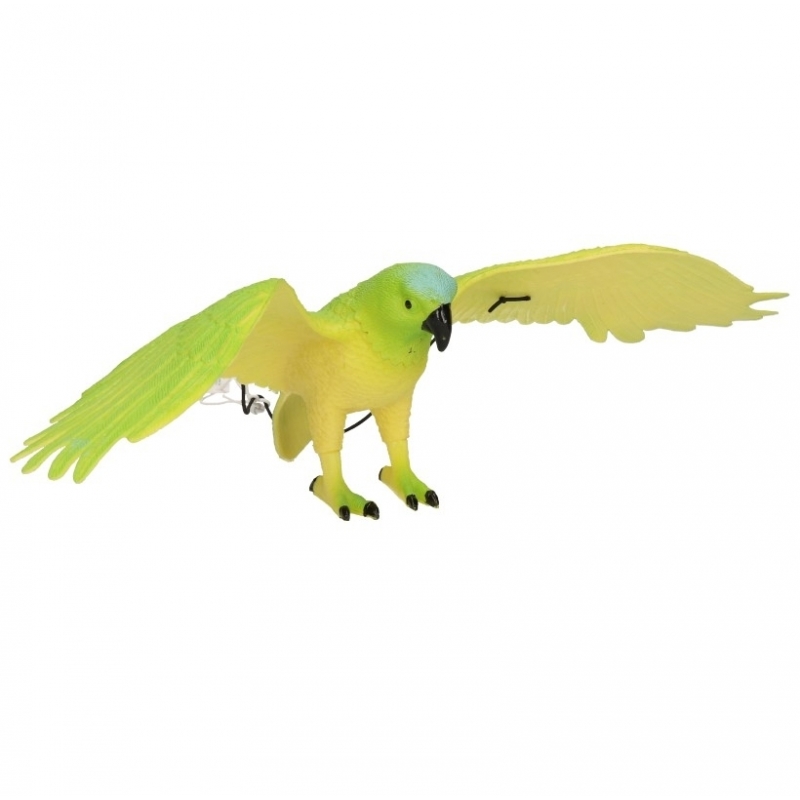 Groene papegaai van plastic 33 cm