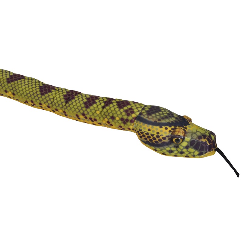 Groene slangen knuffels 137 cm knuffeldieren