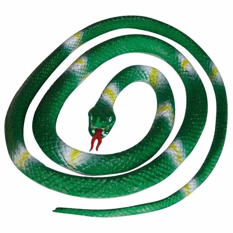 Groene speelgoed slangen 140 cm