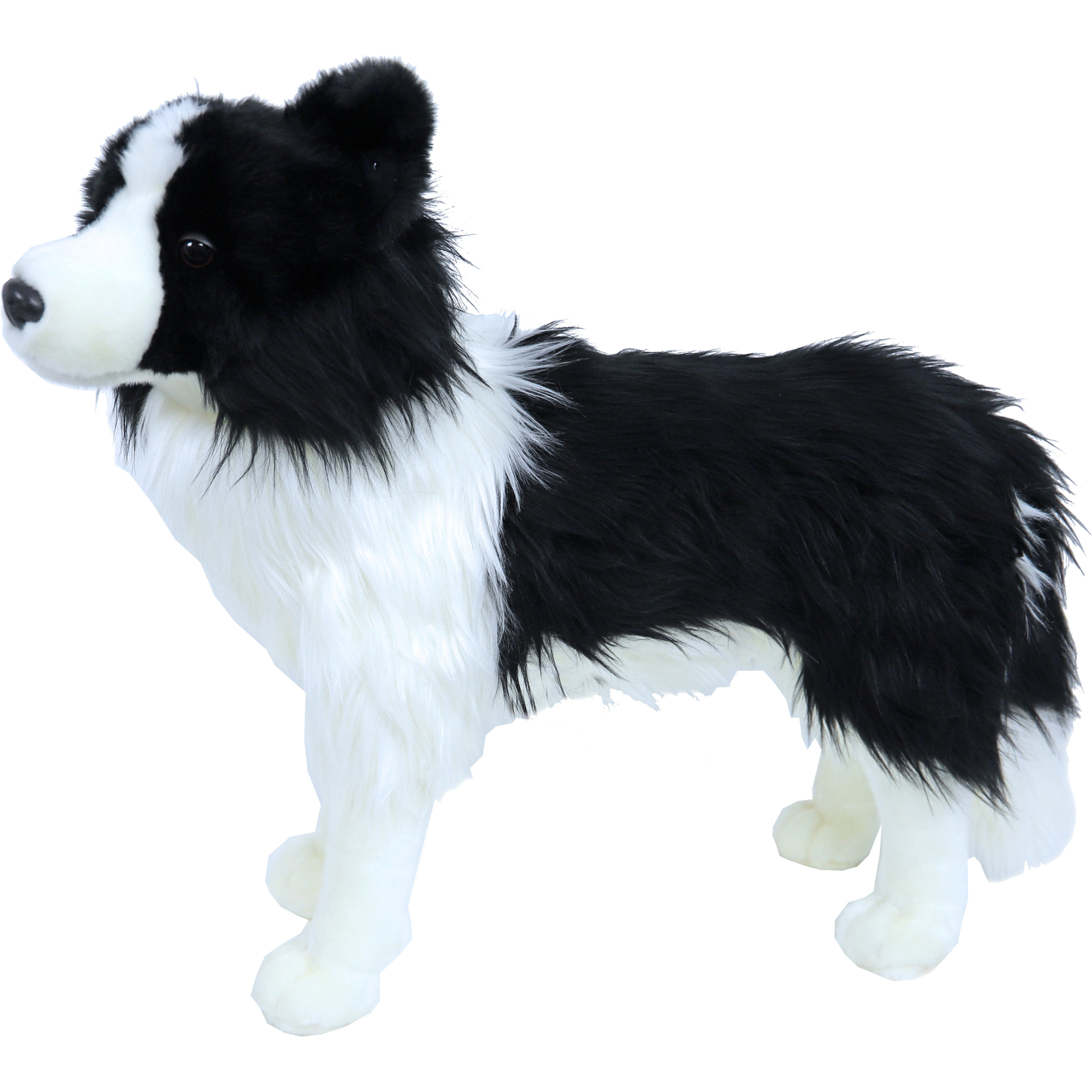 Grote zwart witte honden knuffels 53 cm knuffeldieren