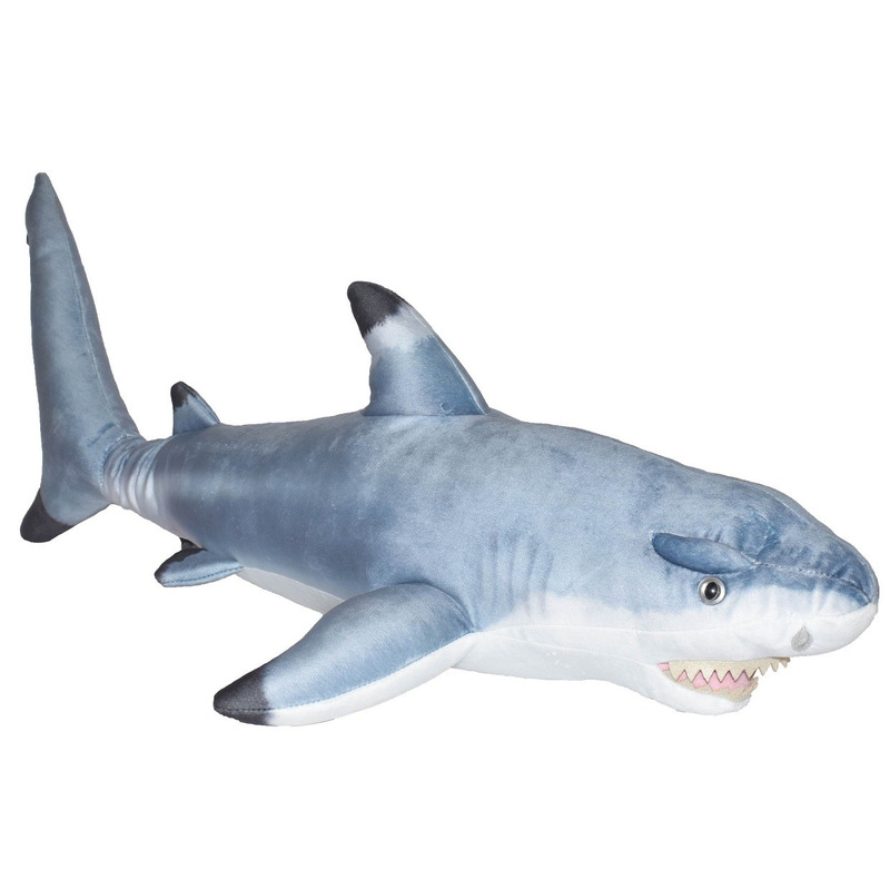Grote zwartpunt haai knuffel 73 cm knuffeldieren