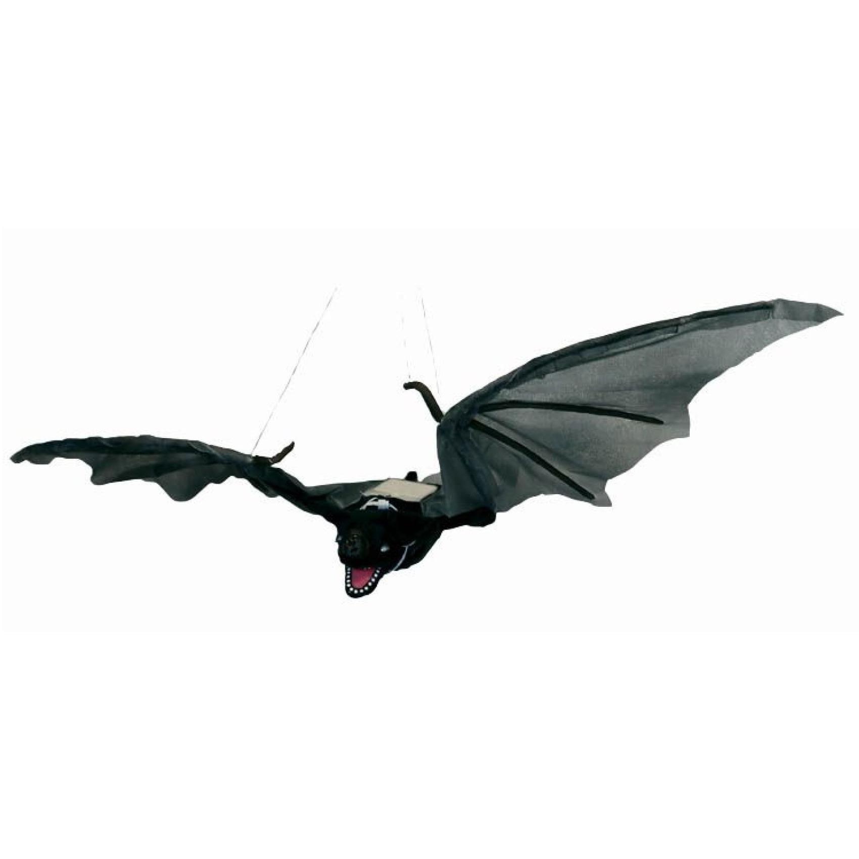 Halloween - Horror decoratie vleermuis zwart met led licht 90 cm