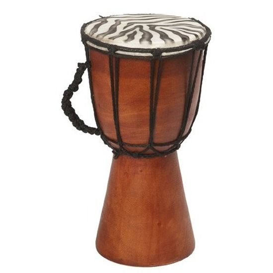 Handgemaakte drum trommel met zebraprint 25 cm