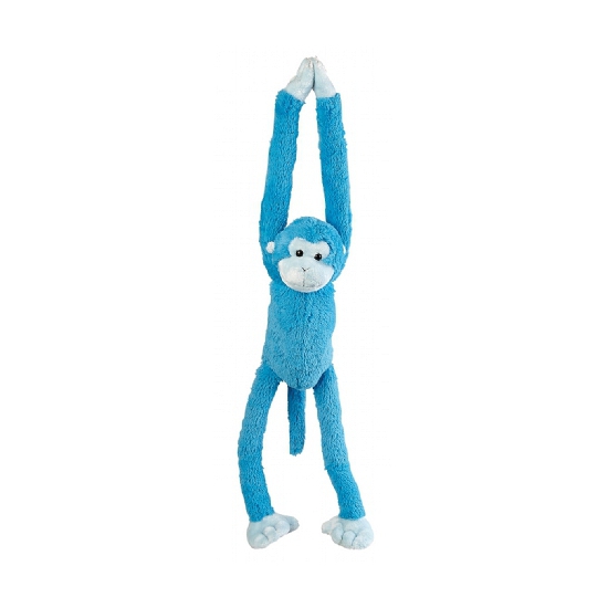 Hangend blauw knuffels aapje 55 cm