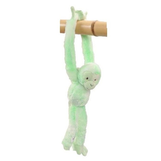 Hangend knuffel aapje groen 32 cm