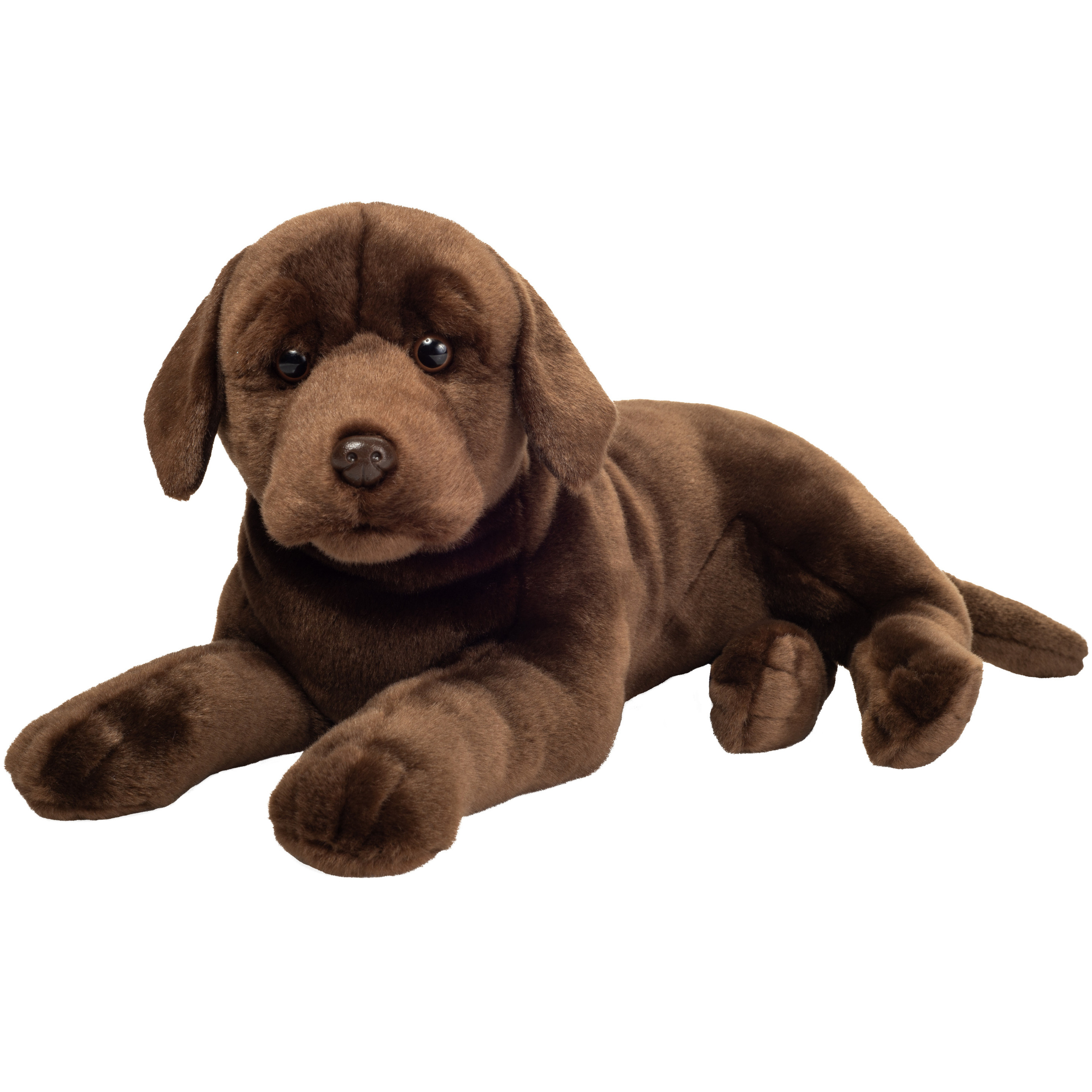 Hermann Teddy Knuffeldier hond Labrador zachte pluche premium knuffels donkerbruin 50 cm