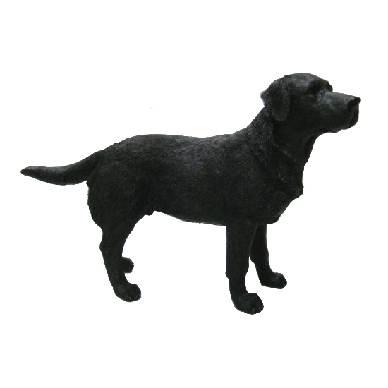 Honden beeldje Labrador zwart 14 cm