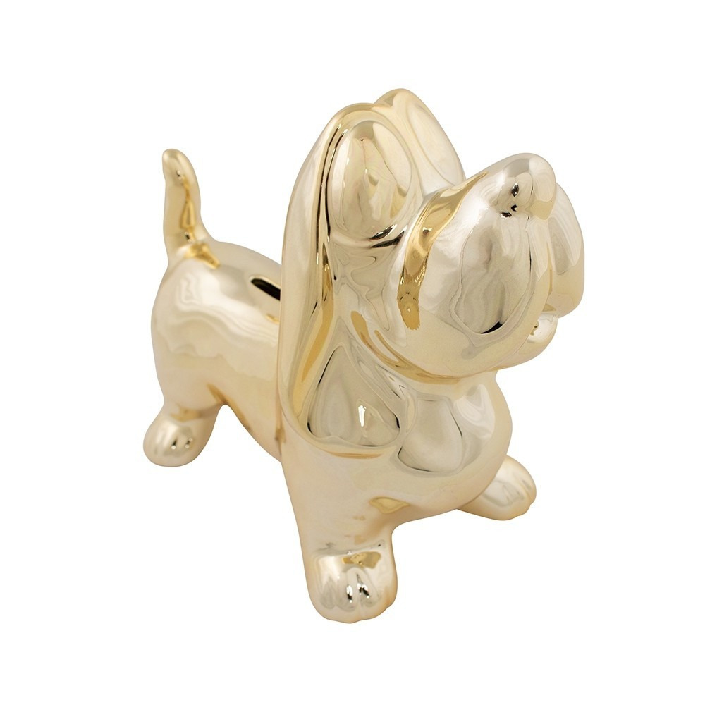 Afbeelding Honden dieren spaarpot teckel goud 20,5 cm door Animals Giftshop