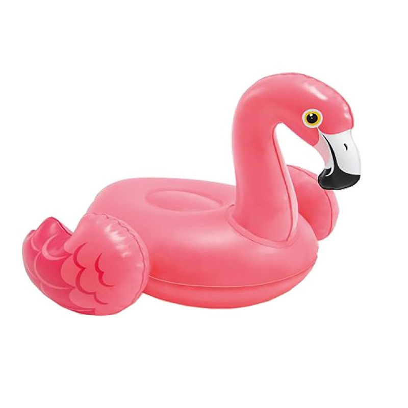 Intex opblaasbare flamingo - kunststof - roze - 25 x 23 cm