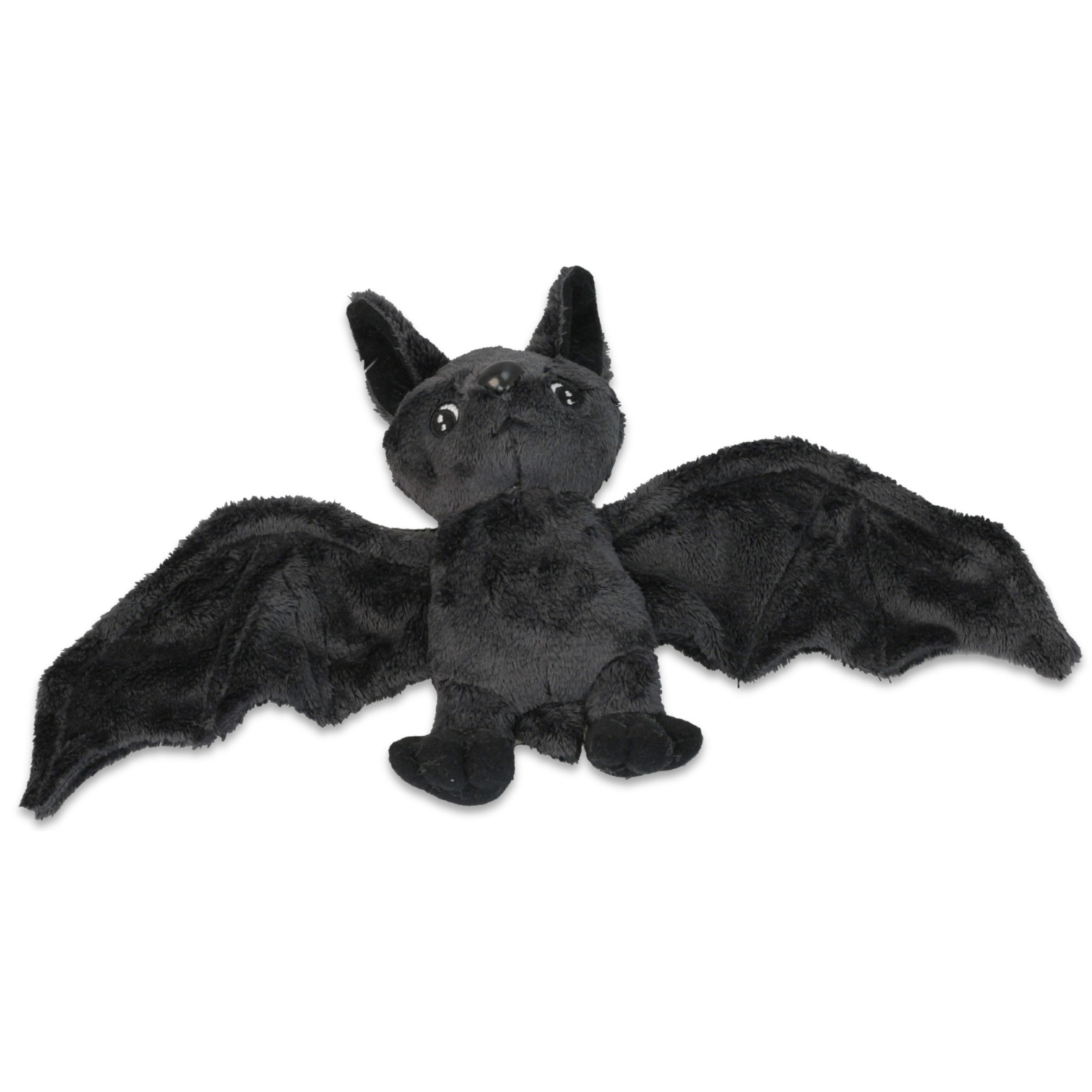 Inware pluche vleermuis knuffeldier - zwart - vliegend - 18 cm