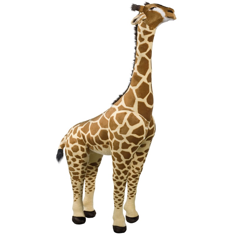 Jumbo pluche giraffe knuffeldier bruin 150 cm
