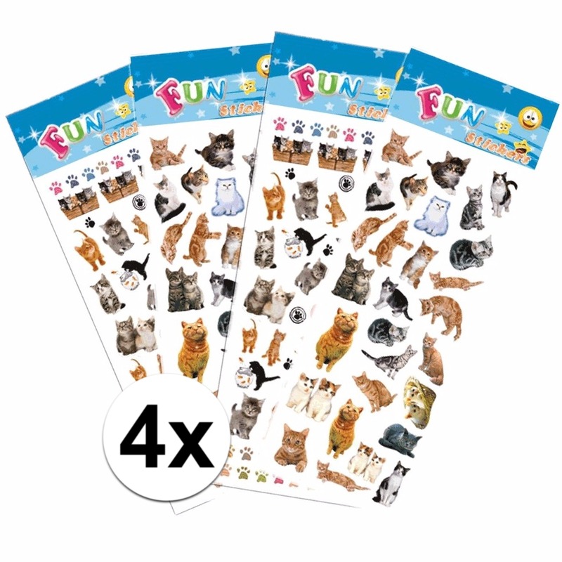 Katten thema stickers pakket