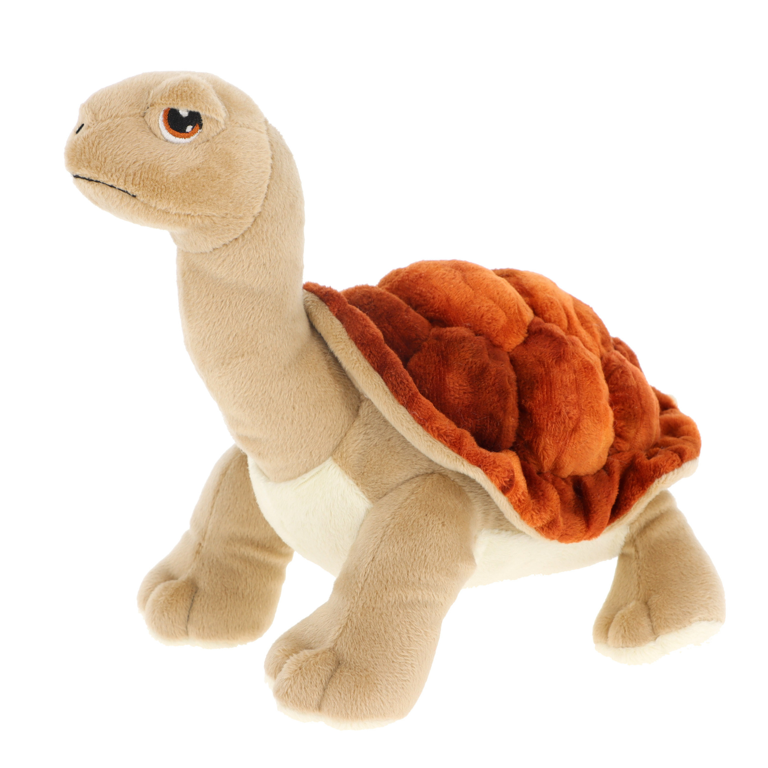 Keel Toys pluche Land schildpad knuffeldier bruin-beige lopend 25 cm