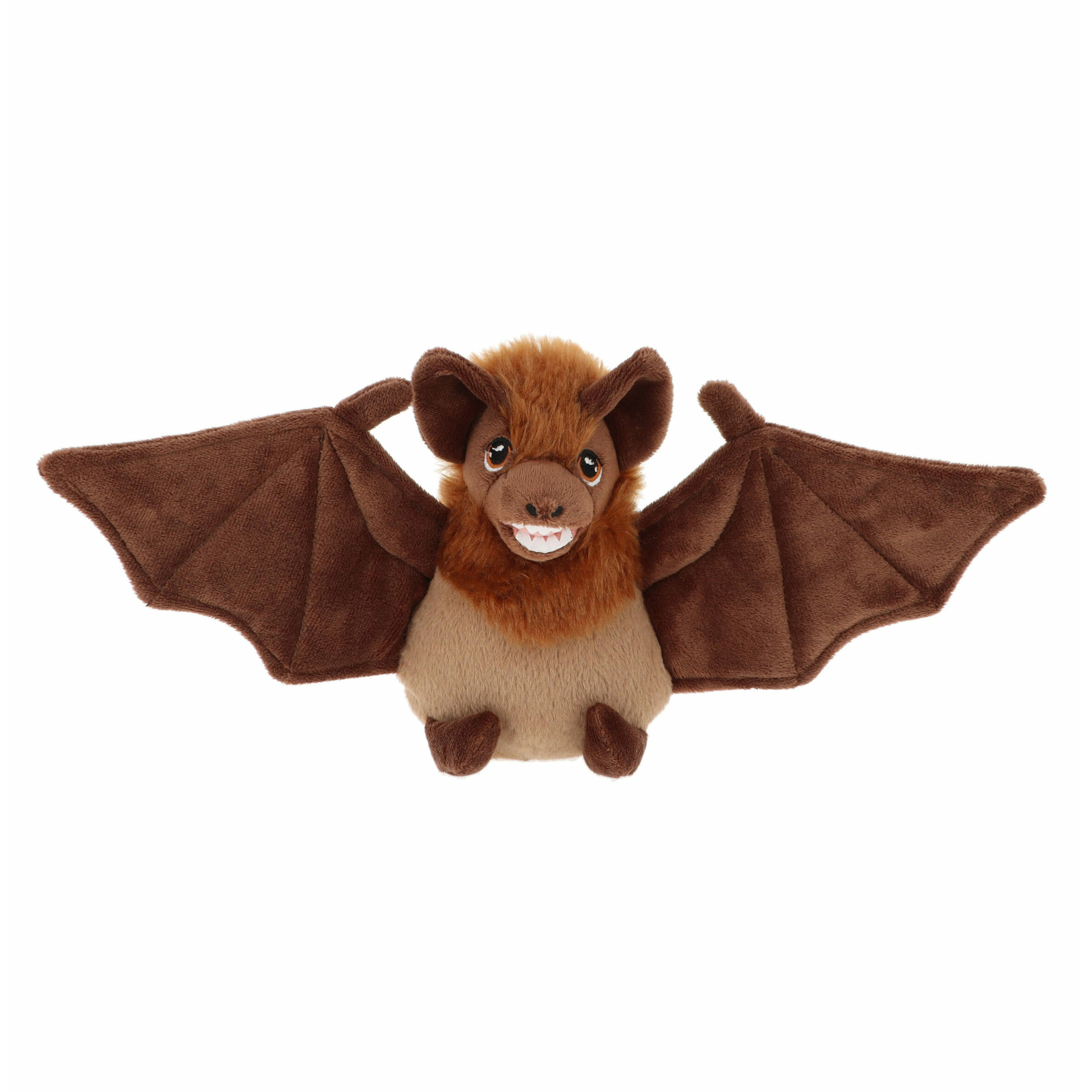 Keel Toys pluche vleermuis knuffeldier - bruin - vliegend - 15 cm