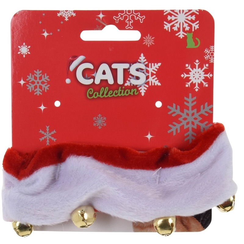 Kerst accessoires halsbanden voor katten-poezen