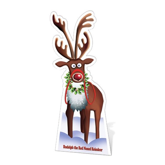 Kerst versiering kartonnen Rudolph