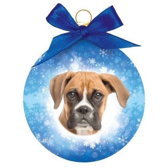 Kerstversiering dieren kerstballen Boxer honden
