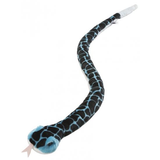 Knuffel blauwe slang 152 cm