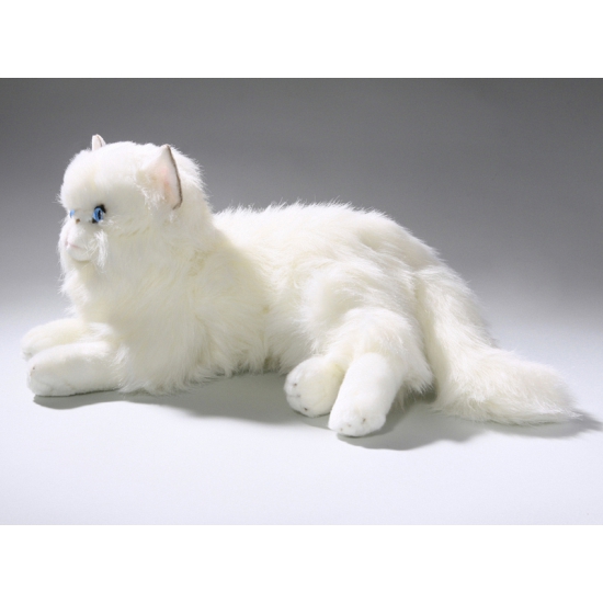 Knuffel kat wit van 35 cm