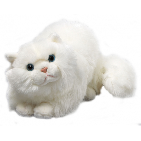 Afbeelding Knuffel Perzische witte kat van 30 cm door Animals Giftshop