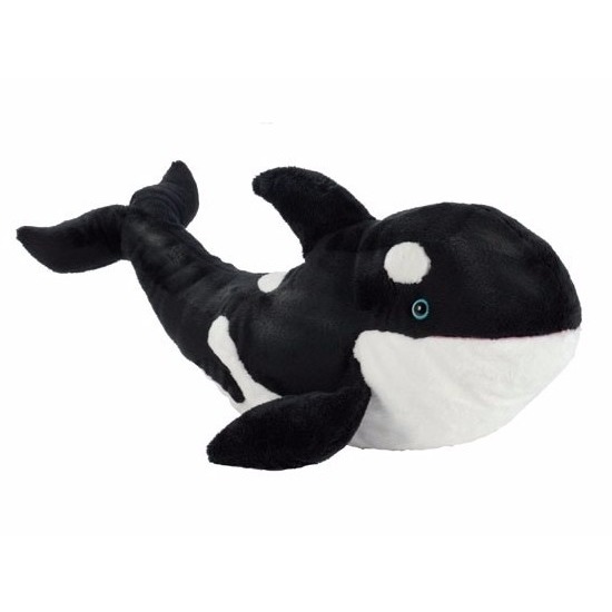 Knuffeldier orka zwart/wit 50 cm