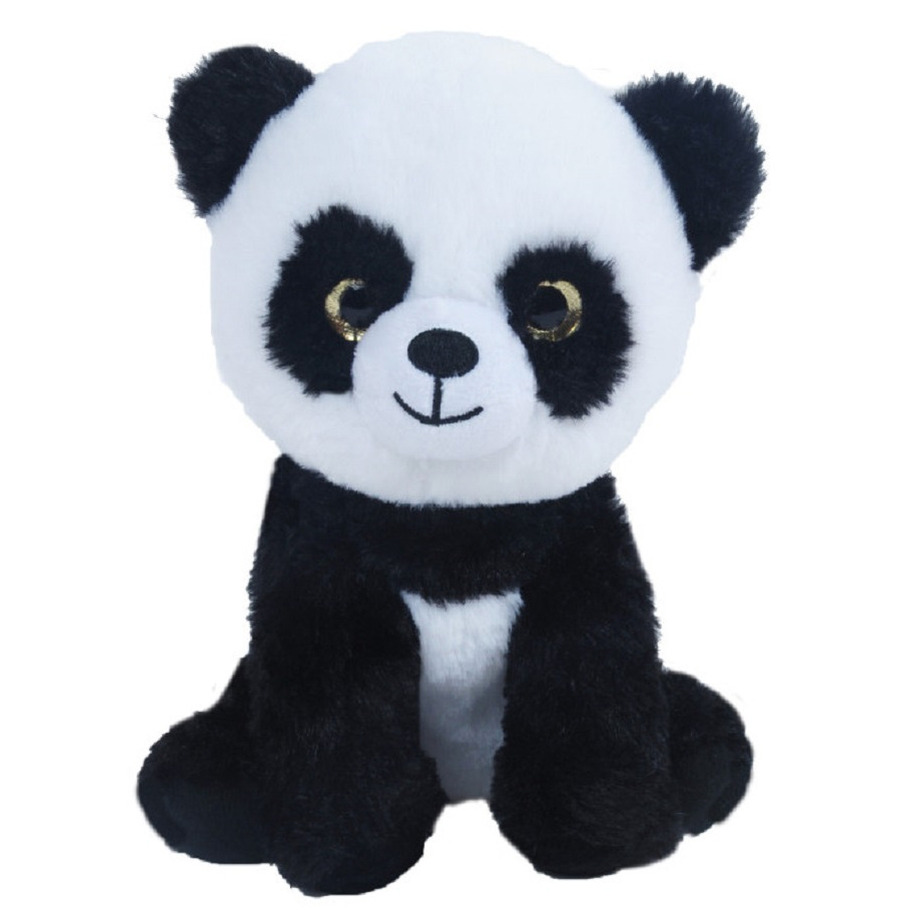 Knuffeldier Panda beer Bamboo - zachte pluche stof - dieren knuffels - zwart/wit - 21 cm