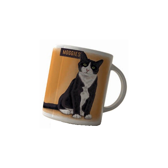 Afbeelding Koffie beker zwart witte kat door Animals Giftshop