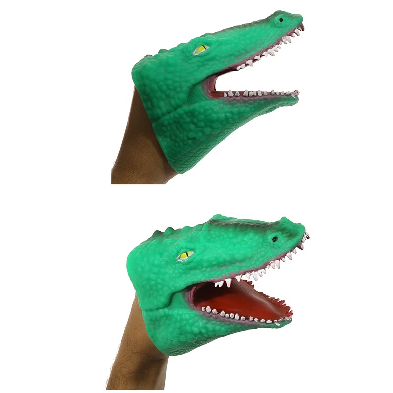 Krokodillenkop handpop groen