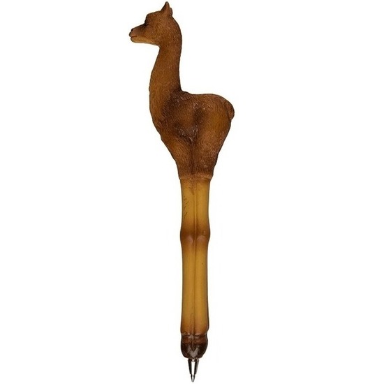 Lama/alpaca pen 16 cm bruin