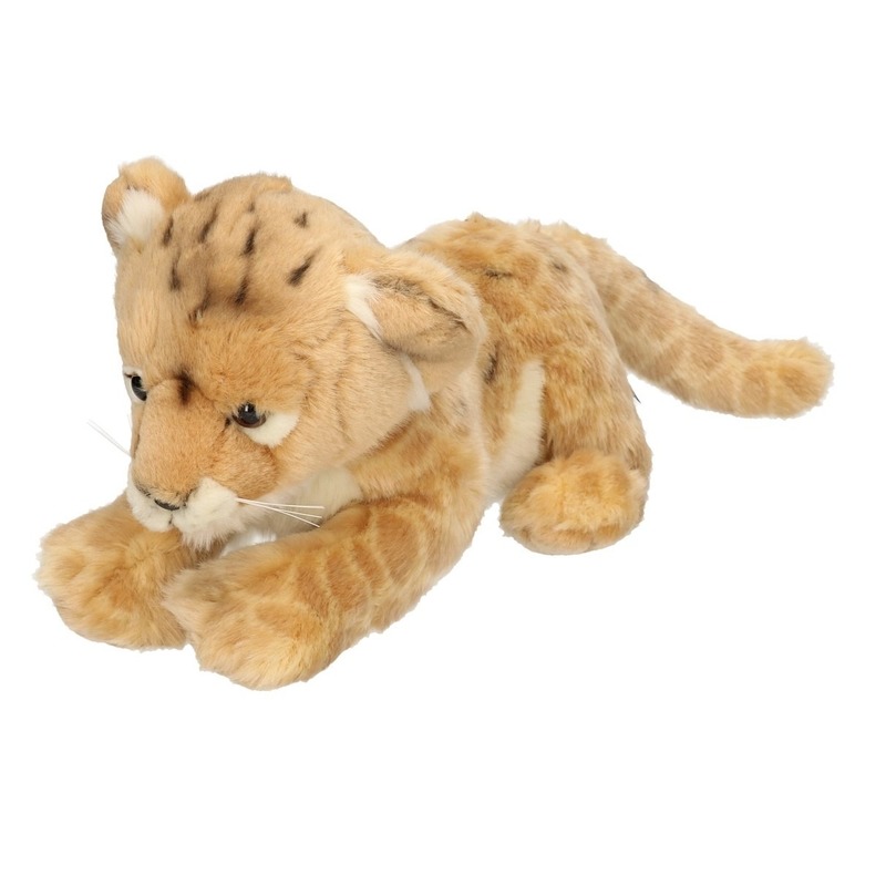 Leeuwen/leeuwinnen jongen knuffels 32 cm