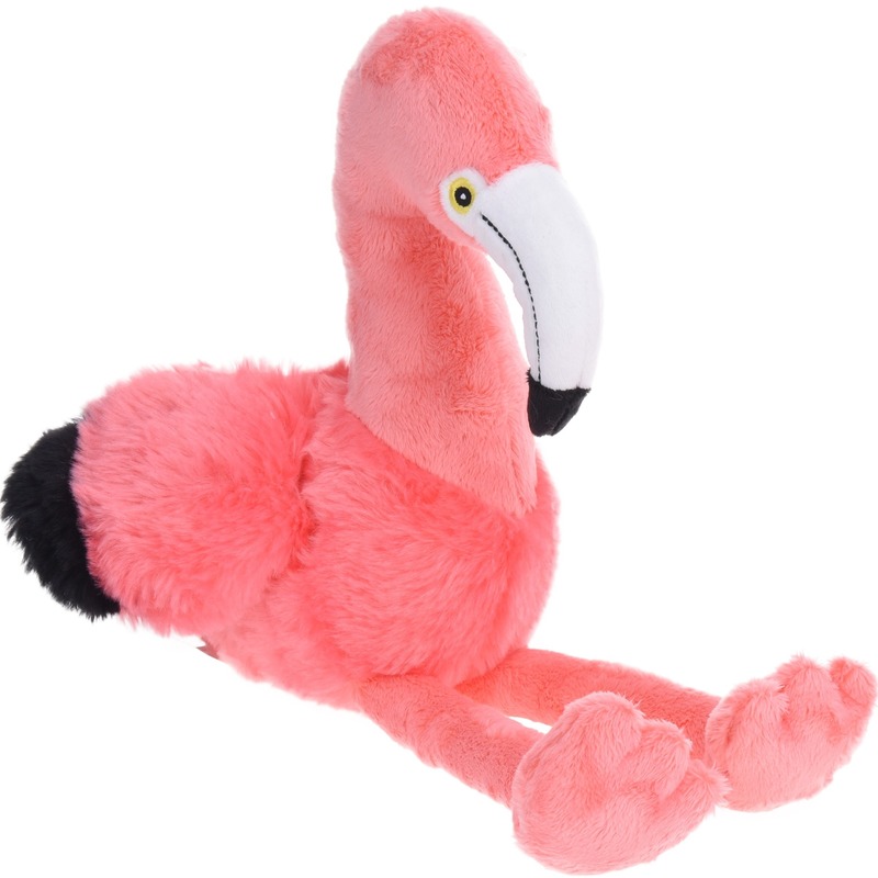 Licht roze pluche flamingo knuffel 23 cm