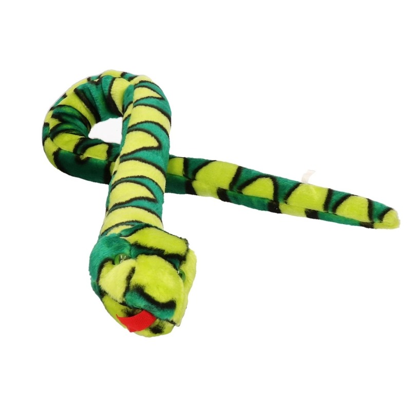 Limegroene slangen knuffels 100 cm