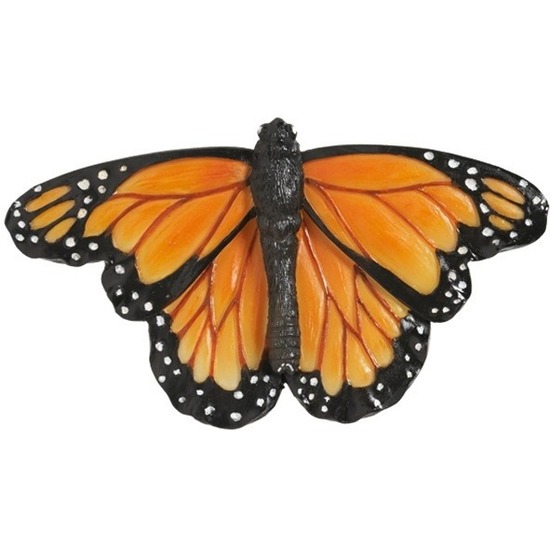 Magneet oranje monarch vlinder 7 cm koelkast magneetjes