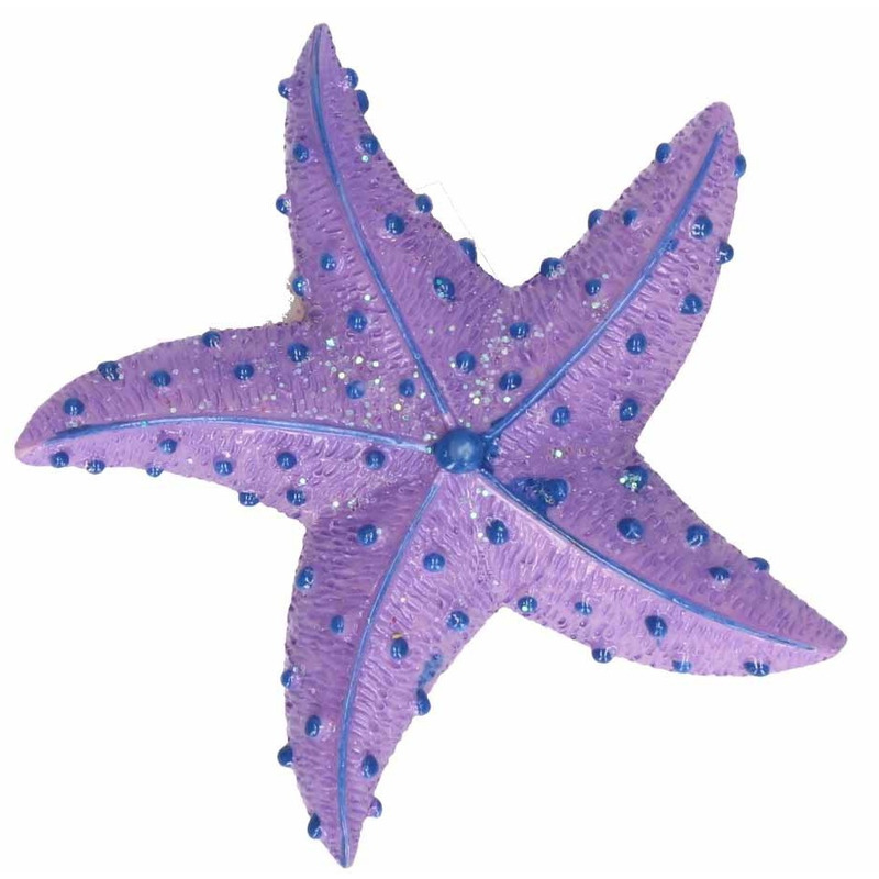 Afbeelding Magneet zeester lila met paarse stippen 7.5 cm door Animals Giftshop