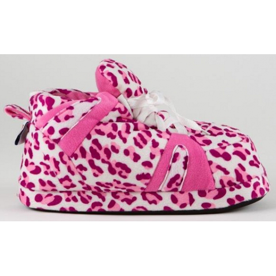 Meisjes sportschoen pantoffels luipaard roze