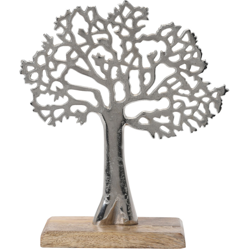 Metalen geldboom/wensboom decoratie 26 cm om zelf te vullen