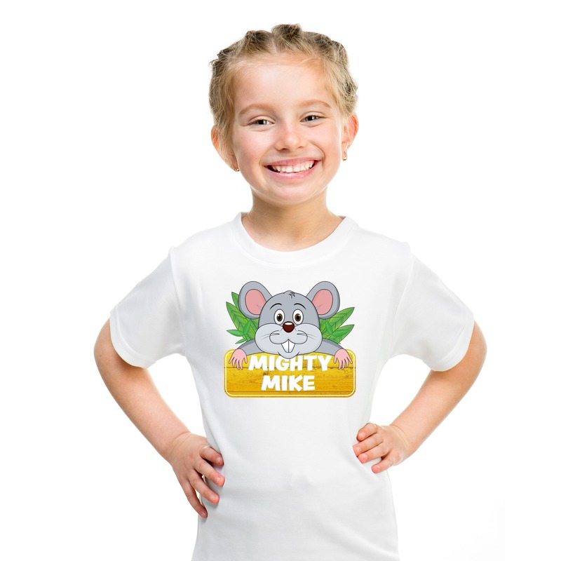 Muizen dieren t-shirt wit voor kinderen