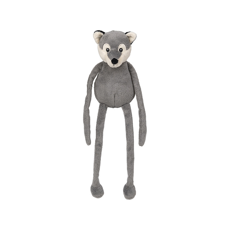 Nature planet pluche dieren knuffel Wolf grijs 33 cm Knuffeldieren speelgoed