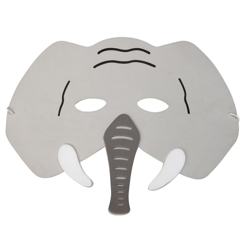 Olifanten foam masker voor kinderen