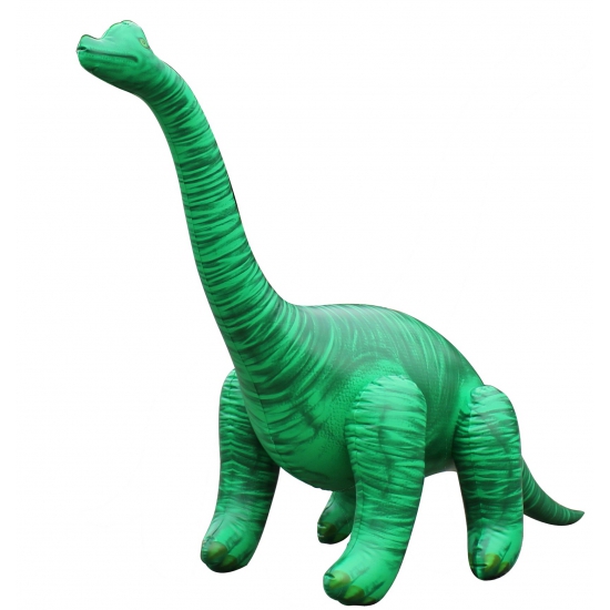 Afbeelding Opblaas Brachiosaurus dino groen 122 cm door Animals Giftshop
