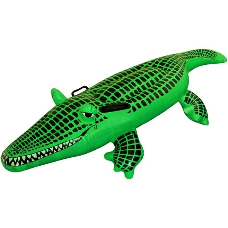Opblaas krokodil groen 150 cm