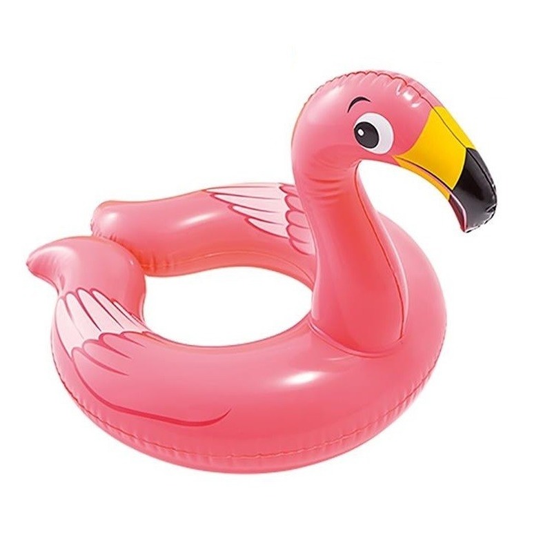 Opblaasbare flamingo zwemband/zwemring 62 cm