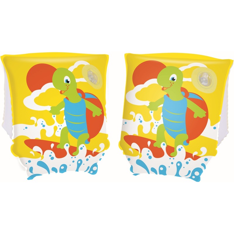 Opblaasbare gele zwemvleugels met schildpad voor kinderen